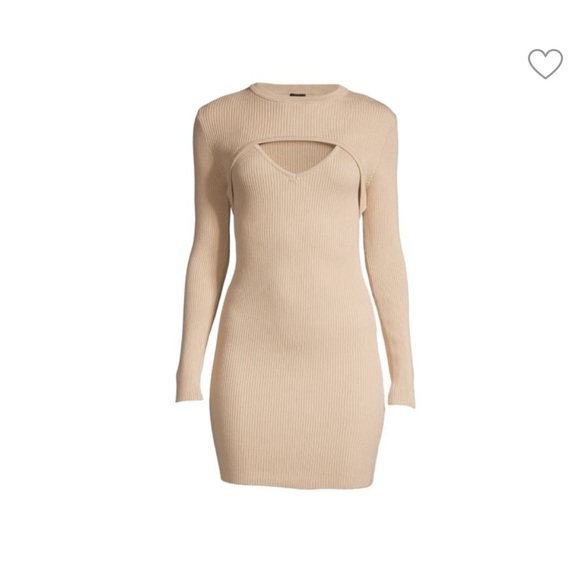 Monrow Ribbed Layered Mini Bodycon Dress - Picture 2 of 6